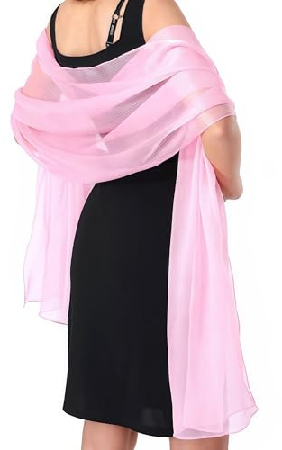 YKDLLF Bufanda Mujer Chales y envolturas Pañuelo Seda Mantón Moda Chal Estolas Fular Boda Fiesta Pañuelo Cuello Mujer Fulares para Elegante Foulard Bufanda Grande Primavera (rosa)