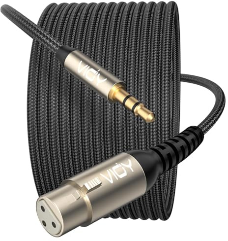 VIOY XLR to 3.5mm Cable 2M, 1/8 TRS Male to XLR Female Unbalanced Cord