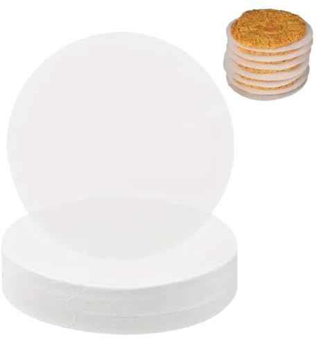 500 Pcs Burger Paper Sheets, Burger Press Papers,Greaseproof Burger Papers, Baking Parchment Circles, Round Burger Wax Paper Sheets for Foods Seperating Patty Meat Beef Cookies Storing Cake Tin