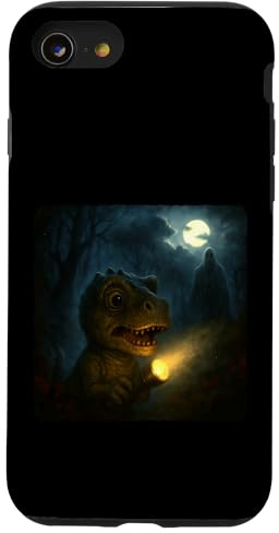 Dinosaur Scary Horror Night Flashlight Halloween Ghost Case for iPhone SE (2020) / 7/8