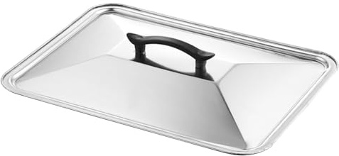 NUOBESTY Coperchio Rettangolare e Resistenza al Calore in Acciaio Inossidabile con Bordo Antiscottatura per Teglie da Forno 40x30cm per Cottura al Forno a Vapore
