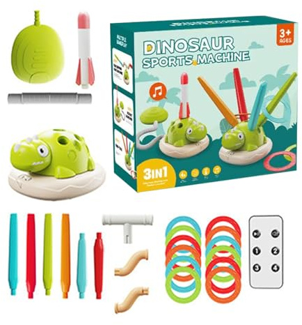 Jouet de fusée dinosaure - Jeu sensoriel pour enfants - Appareils de jeu d'extérieur - Activité multifonctionnelle pour enfants de 4 à 8 ans - Plaisir familial - Divertissement en plein air avec saut