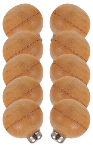 KOMBIUDA Set 10 Pezzi Manici per Bulino in Legno Ergonomici Accessori per Intaglio del Legno Lime in Metallo con Manico Robusto Compatibili e Incisione Artigianale
