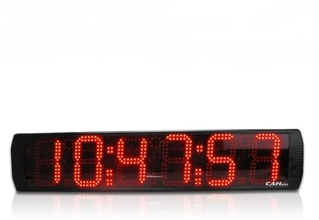 Équipement de synchronisation d'horloge Led fixé au mur extérieur de 5 pouces à 6 chiffres for le bureau de Garage à la maison de salle de classe Modes multiples