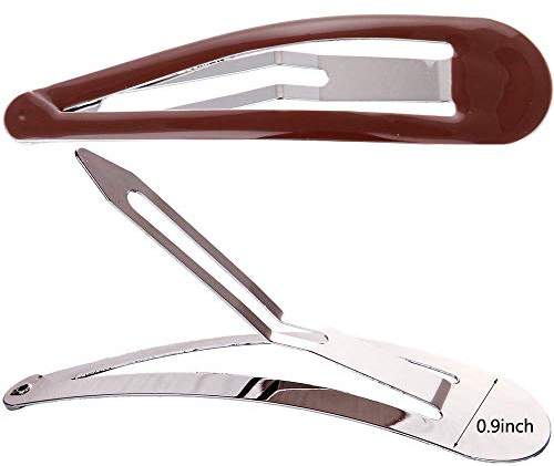 LONEEDY - Pack de 10 grandes barrettes à cheveux en métal verni, longueur 8,9 cm, anti-glisse, barrettes longues pour femmes et filles.