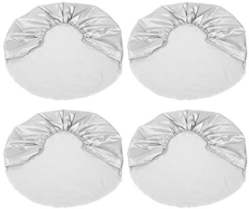 Tire Cover, 4Pcs 27-29 Wheel Tire Tyre Silver Protection Cover Fit for Car SUV Truck Trailer