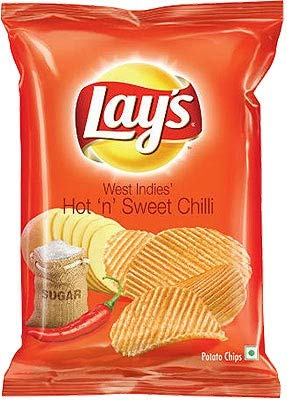 LAYS HOT N SWEET CHILLI 52 G (Paquete de 6)