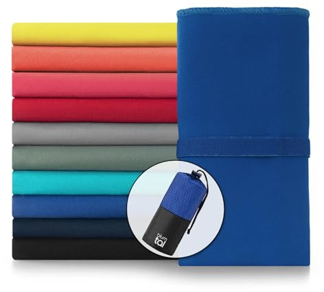 Blumtal Mikrofaser Handtuch 120x60 cm leicht & extra saugstark - schnelltrocknende Microfaser Handtücher - Fitness Handtuch/Mikrofaser Strandtuch/Gym Towel - Reisehandtuch kompakt - Kings Blau