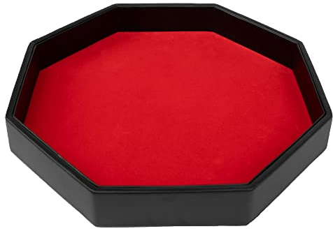 ROLLET Würfelbrett Leder Groß RPG DND Kniffel (Rot)