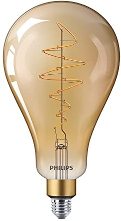 Philips ampoule LED Standard Giant A160 E27 40W Ambrée, Compatible Variateur, Verre