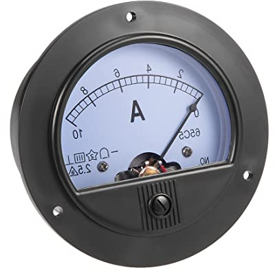 PATIKIL DC 10A Analogico Pannello Corrente Amperometro Indicatore 65C5 Rotondo Forma