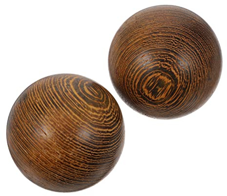 Garneck Rote Massage Und Fitnessbälle Aus Massivem Holz 5cm Handtrainingsbälle Für Gelenk Und Muskeldehnung Tragbares Handmassagezubehör Für Senioren Zur Entspannung Und Bewegung