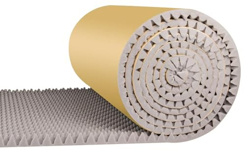 Acoustic Panels Soundproofing Flame Retardant Acoustic Insulation Foam,High Density,Acoustic Absorption for Recording Studios,Music Rooms (White, 20mmThick(1x10m))