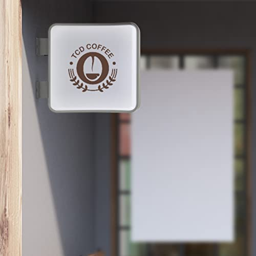 Kaichenyt LED Doppelseitiger Leuchtkasten, Square Leuchtreklame Multifunktions Lichtwerbung Werbetafel für Restaurants Imbissbuden Geschäfte etc 55×55cm