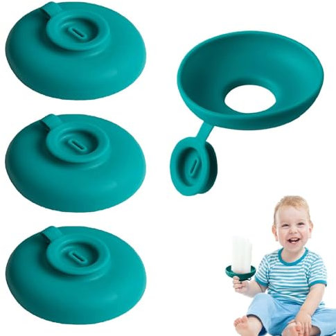 Drip Popsicle Holder, 4 Food-Grade Silicone Popsicle Holders for Kids, Reusable Round Ice Lolly Holder Drip Catcher, Colorful Treats Ice Pop Holder Ice Cream Holder for Summer Pool