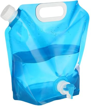 Generisch 5L Faltbare Wasserkanister Mit Hahn, Ragbar Wasserbeutel Wassersack, Wasserkanister Faltbar, Wasserkanister Camping, Eisbad Beutel, Für Campingzubehör, Für Eisfass, Outdoor-Camping