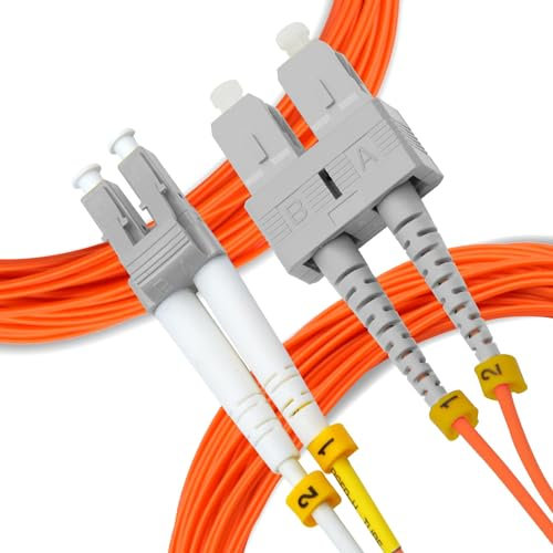 digitX Cavo fibra ottica, Multimode Duplex OM2, Patch Cord, 50/125 colore arancione (LC/SC, 2M)