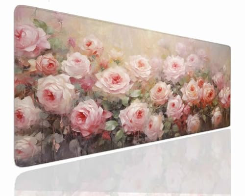 Tapis de Souris XXL 1600x800x4mm Grand Tapis de Bureau Tapis de Souris Gamer Tapis Bureau Gaming Antidérapant Résistant à L'eau Tapis Souris XXL Mouse Pad Mat Painting Sous-Mainm, Clavier Souris J-742