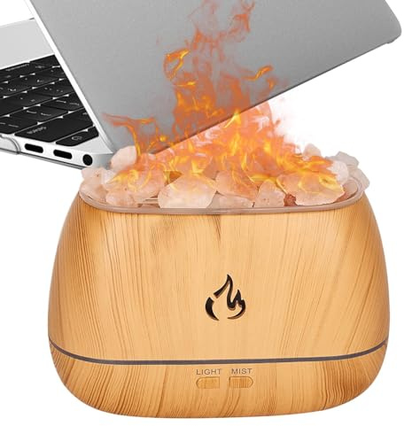 Salt Lamp Scent Diffuser, Room Aromatherapy Diffuser, Air Humidifier with Salt Lamp, Scent Diffuser for Home, 7 Colors Night Light Diffuser, Aromatherapy Oil Diffuser, Salt Lamp Humidifier,