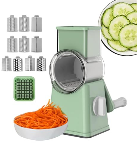 Niesel Rotador de trozos vegetal, rallador de queso,Cortador de queso giratorio con mango - Manual de mano Roca Multifuncional Elija vegetal de cilindro para nueces, patatas, zanahorias, hashbrown