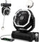 Camping Fan with LED Lantern, 20000mAh Portable Rechargeable Desk/Tent/USB Fan with Remote and Hook, Timer, Phone Charging for Outdoor, Office, Fishing, Power Outage, Hurricane, Picnic, Black