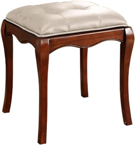 DMBBSAPBSH Klavierbank, Klavierbank, Tastaturbank, Schminktisch, Klavierhocker, Schminktischstuhl aus Holz, einfacher Esszimmerstuhl (Beige)
