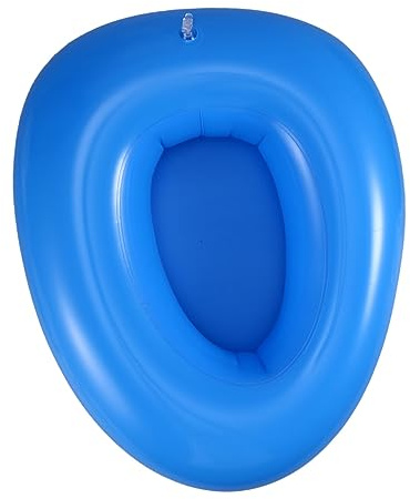 WEKADRIN Inflatable Bedpan for Bedridden Elderly Washable and Portable with Hand Pump Soft Surface for Comfort