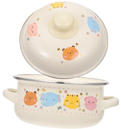 EPIGEIST Pentola Smaltata con Maniglia Casseruola per Zuppa e Latte Casa e Cucina Design Semplice e Facile da Pulire