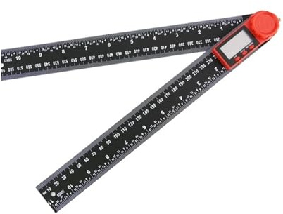 Goniometro elettronico Calibro digitale Strumento di misurazione dell'angolo Multi righello Strumenti for la lavorazione del legno Misuratore Finder 360(Protractor Black P3)