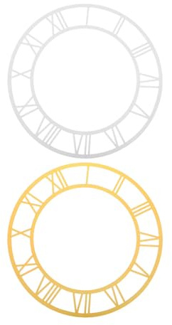 Yardwe Adesivi Murali Orologio Rotondi 2 Pezzi Numeri Classici in Acrilico Design Elegante per Decorazioni da Parete Soggiorno Setup Facile senza Danni