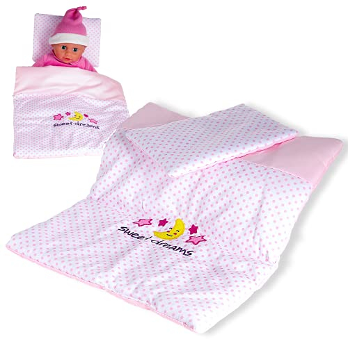 Smart-Planet Baby Rose Puppen Decke und Kissen-1 Set für Kinder zum Spielen Baby Puppe 33x18cm