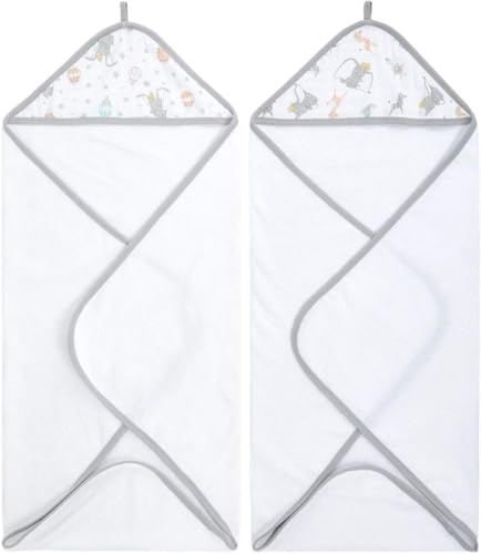 aden + anais essentials - Asciugamano con cappuccio Dumbo New Heights – 2 pezzi