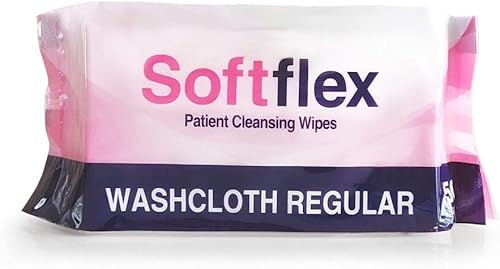 Softflex Washcloth Regular Patient Cleansing Dry Wipes - 30cm x 17cm (20 Packs of 50)