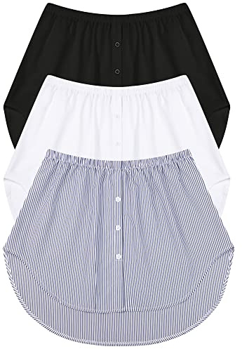 KEREDA Falda para Mujer, extensión de Camisa, Blusas, Falda, extensión de Blusa, Camisa, miniennada, 1/2/3 Unidades