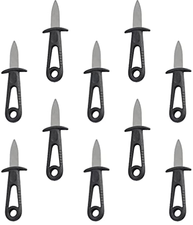 VAKUUM Lot de 24 couteaux à huîtres en acier inoxydable - Couteau à huîtres en métal - Couteaux à palourdes - Outils d'ouverture pour la maison, la cuisine, les fêtes - 564