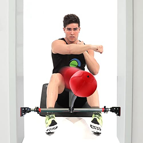 Strapazierfähiger Leder-Boxsack – Torweg-Speed-Bag für Erwachsene mit verstellbarer Halterung und Feder für Fitness-Training – inklusive kleinem Ball
