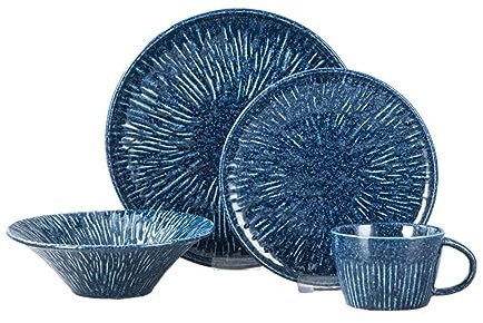 Geschirr-Set, 4-teilig, Retro-Keramik-Geschirrset, Ofenwechsel-Glasur, Geschirr, Tafelservice mit Speiseteller, Dessertteller (3 Stück, hellgrau)