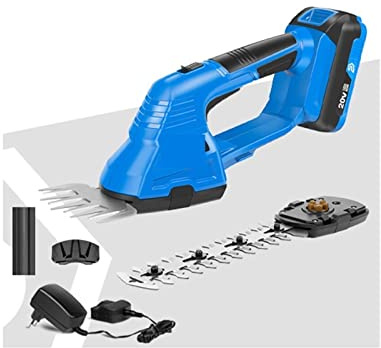 Recortadora de setos eléctrica 2 en 1, cortacésped inalámbrico de 20V, podadora de batería, herramientas de jardín, tijeras, recortadora de arbustos for césped Cortacésped ( Color : 20V Trimmer Set1 ,