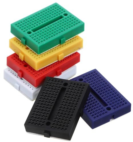 SOLUSTRE Mini Breadboard for Experiment 6pcs Solderless Breadboards White Motherboard for Education