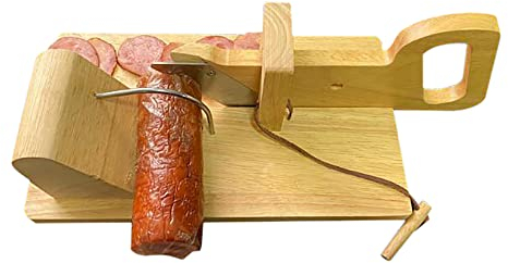 Wooden Ham Holder Sausage Rack with A Cutting Wooden Ham Cutting Wooden Seat with Cut Holder Tool, 28,5 * 16,5 * 10cm