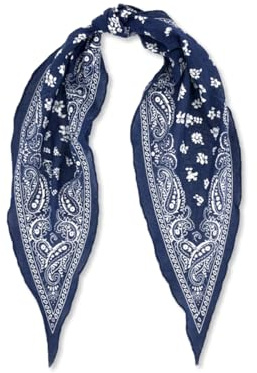 LumiSyne Americano Vintage Pañuelo Estampado Floral Paisley Bufanda Bandana De Algodón Bufanda Larga Estrecha Transpirable Ligero Pañuelo Corbata Pequeña Bufanda Banda Para El Cabello Pañuelo Cinta