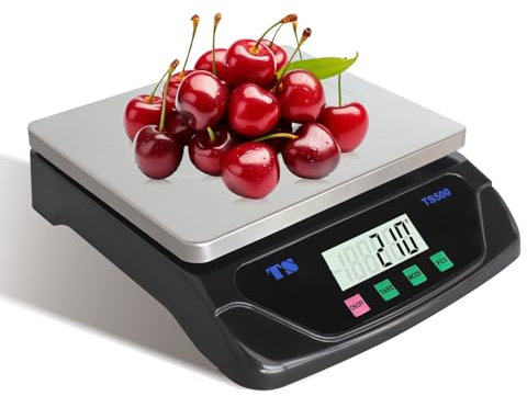 Balance de Cuisine Professionnelle 30kg/1g Précision, 6 Unités g/kg/oz/lb/ml/ct, Écran LCD Rétroéclairé avec Fonction Tare, Idéal Boulangerie, Alimentaire & Commerce