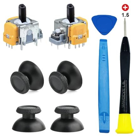 BlueMW 9 en 1 Kit de Réparation pour PS5 Manette, Hall Effect Joysticks de Rechange pour Manette PS5 DualSense Joystick Analogique de Remplacement