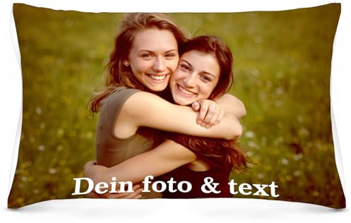 Bemaystar Kissen Personalisiert-Kissenbezug Mit Foto Bedrucken Lassen, Fotogeschenke Kissenbezug Mit Einseitigem Foto, Personalisierte Geschenke (Einseitiger-40x60)