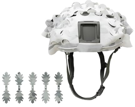 BrightGlow Funda táctica para casco rápido, funda de casco multicamo, casco de airsoft, accesorio táctico, casco rápido, cubierta de red para exteriores, color blanco, talla única