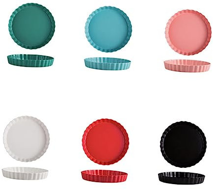 Simple Sushi Plate Round Japanese Noodles Ceramic Pizza Dish Oven Baking Dish Dessert Serving Plates Italian Pasta Ceramic Serving Flan Flatware Ceramics Plate Nordic Western Plate，Red-24.5*3.5cm