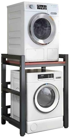 CHENLIU Dryer Stand Floor Standing 2 Tier Washer Dryer Stacking Rack, Height Adjustable, Washer Storage Rack Unit For Front Load Washers and Tumble Dryers, 350kg Capacity