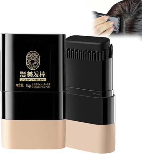 Bastone Colorante Istantaneo Con Pettine Integrato,Bastone Tintura Per Capelli Impermeabile, Kit Permanente Capelli,con pettine integrato (Nero naturale)