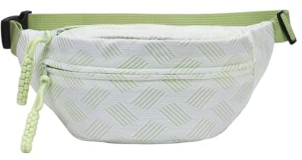 Bauchtasche Damen Umhängetasche Süße Nylon-Gürteltasche Einstellbar Modische Gestreifte Hüfttasche Frische Freizeit Sport Hüfttaschen Hellgrün Crossbody Bag mit Schultergurt für Damen Mädchen