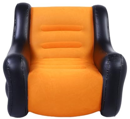 Generic Uppblåsbar Soffa Enkelsoffa Bekväm Blow Up Soffa Stol med Armstöd Enkel Installation Inomhus Utomhusbruk Mjukt Material